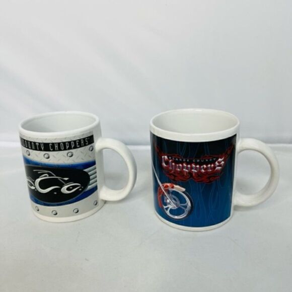 Set Of 2 2004 2005 Orange County Choppers Mug Cup Ceramic Coffee Biker New York - Picture 3 of 5